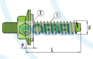 Kotwa do rusztowań 6,3x25 mm A2 EPDM - opakowanie 10 szt.